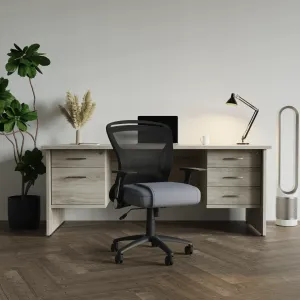 Zeus Medium Mesh Back Task Operator Office Chair with Arms