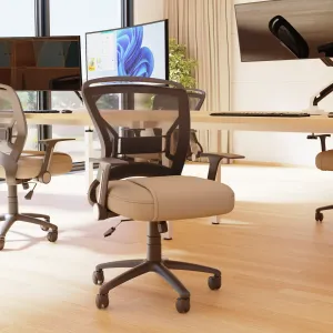Zeus Medium Mesh Back Task Operator Office Chair with Arms