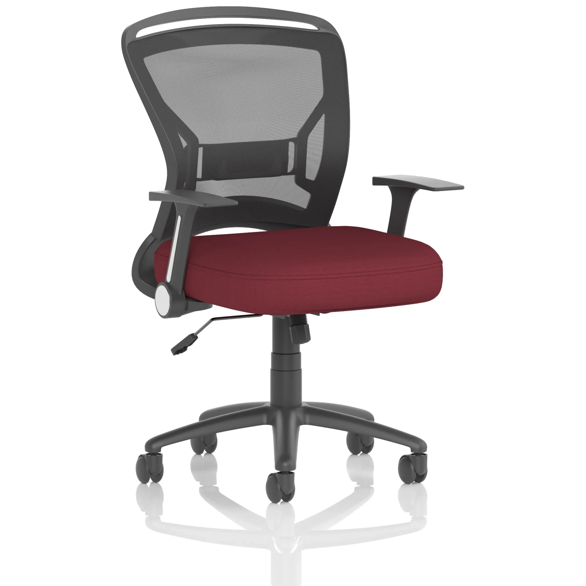 Zeus Medium Mesh Back Task Operator Office Chair with Folding Arms
