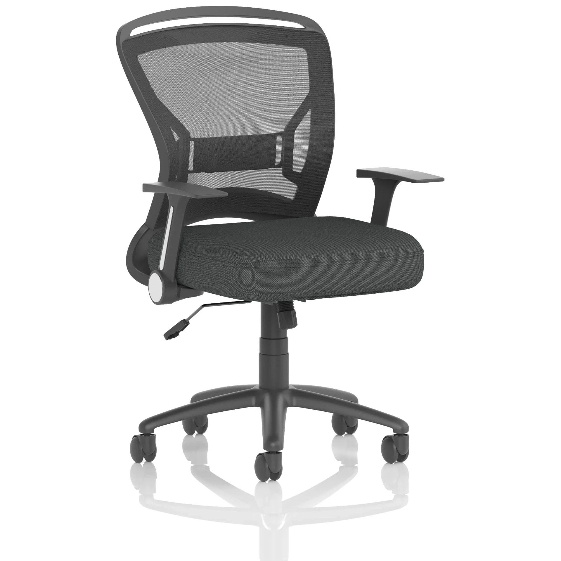 Zeus Medium Mesh Back Task Operator Office Chair with Folding Arms
