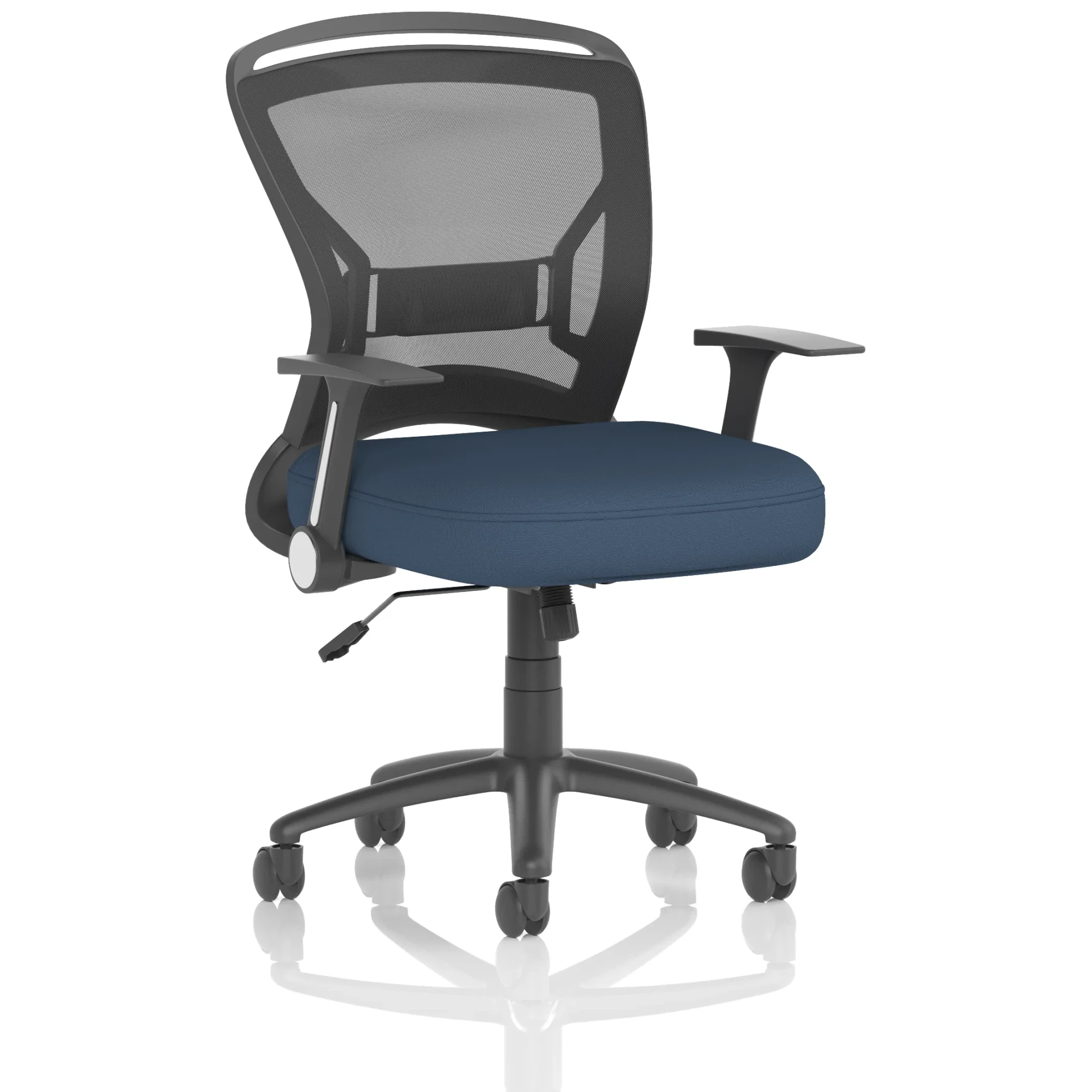 Zeus Medium Mesh Back Task Operator Office Chair with Folding Arms