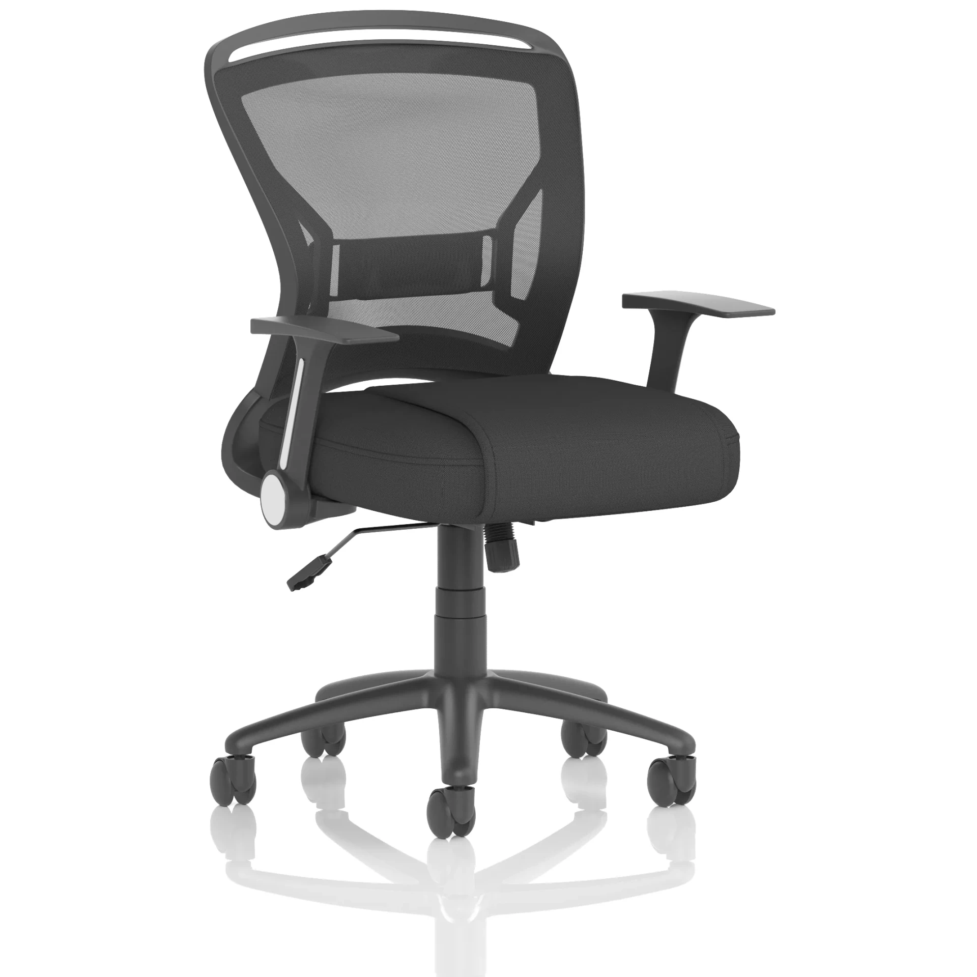 Zeus Medium Mesh Back Task Operator Office Chair with Folding Arms
