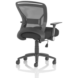 Zeus Medium Mesh Back Task Operator Office Chair with Folding Arms