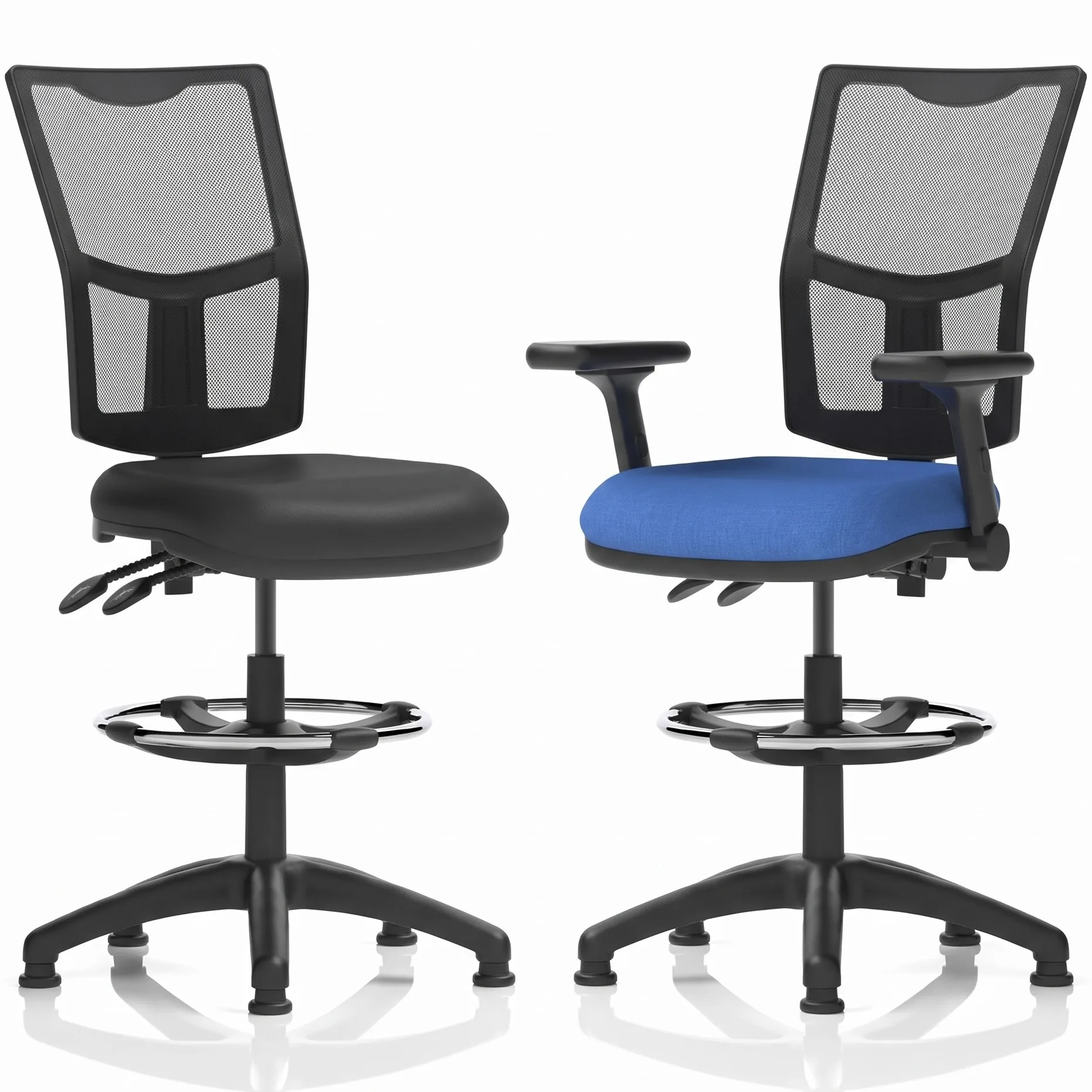 Eclipse Plus Medium Mesh Back Draughtsman Chair with Waterfall Seat