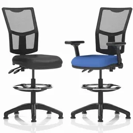 Eclipse Plus Medium Mesh Back Draughtsman Chair with Waterfall Seat