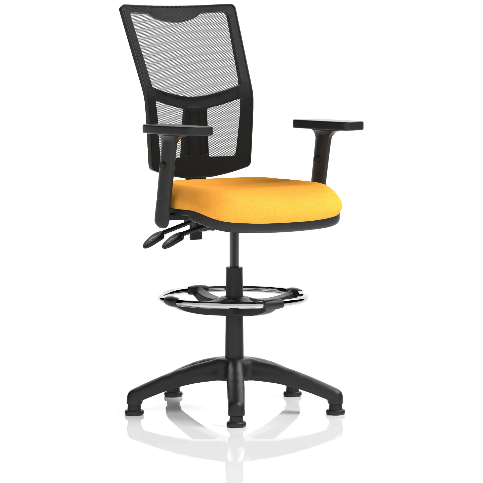 Eclipse Plus Medium Mesh Back Draughtsman Chair with Waterfall Seat