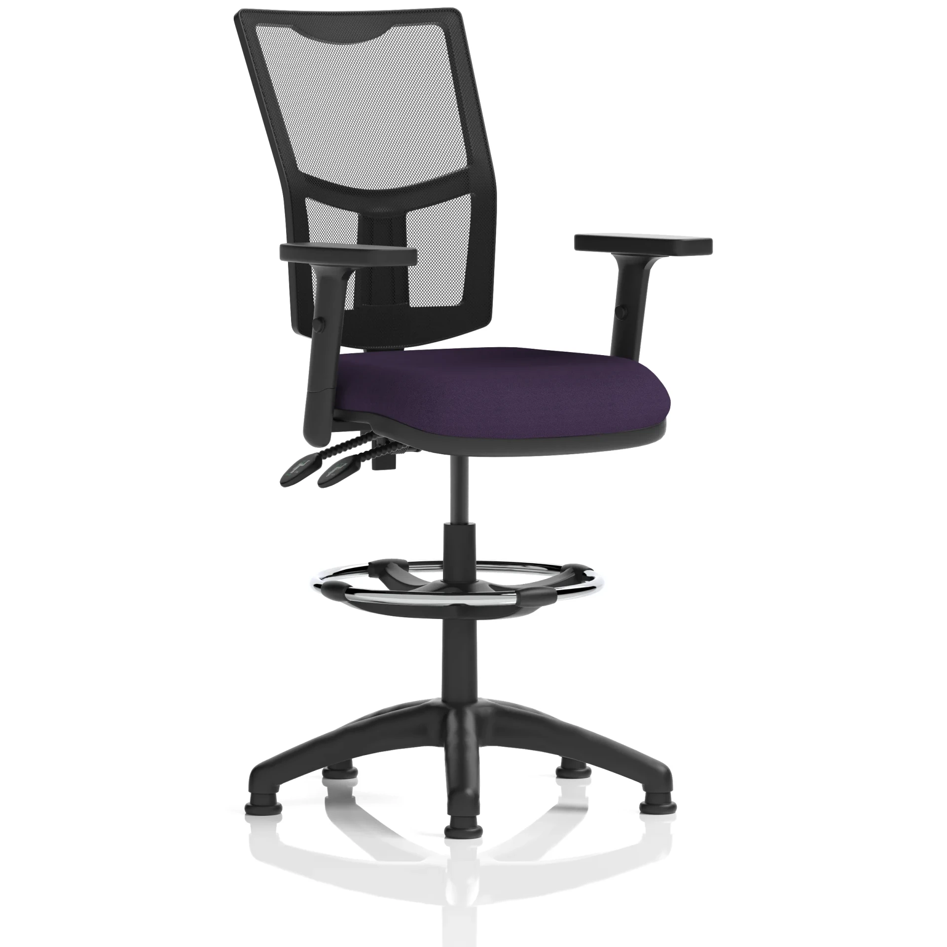 Eclipse Plus Medium Mesh Back Draughtsman Chair with Waterfall Seat