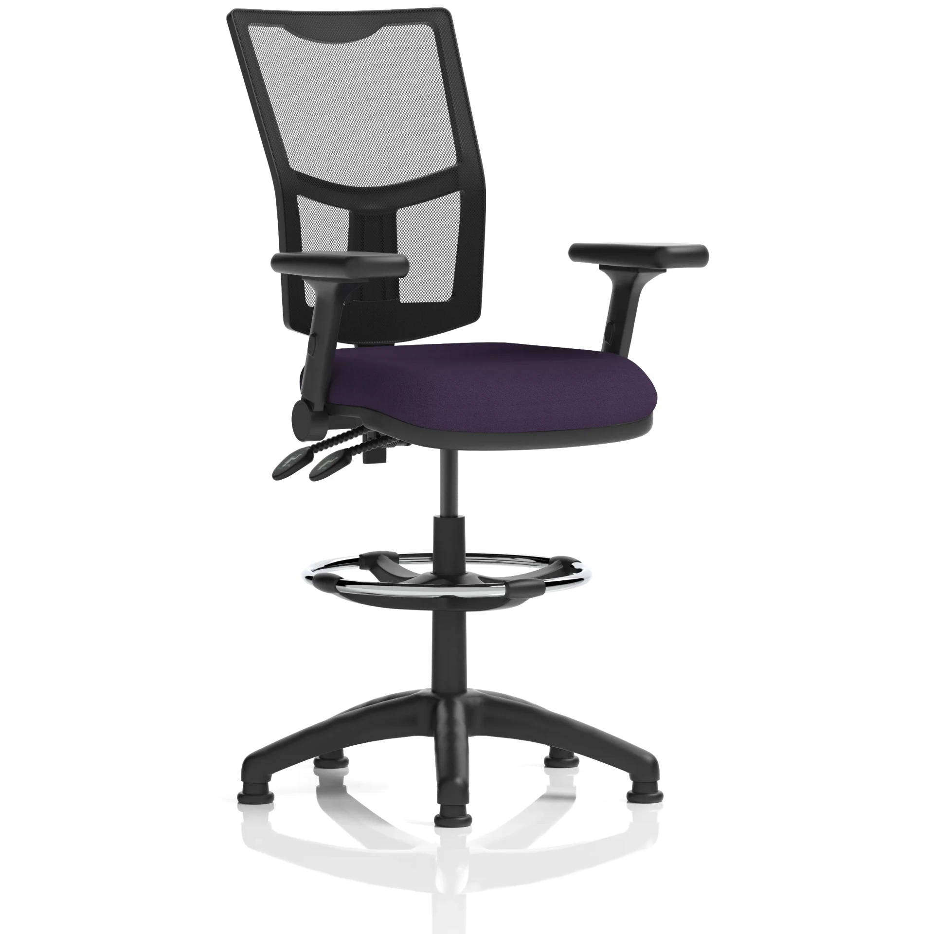 Eclipse Plus Medium Mesh Back Draughtsman Chair with Waterfall Seat