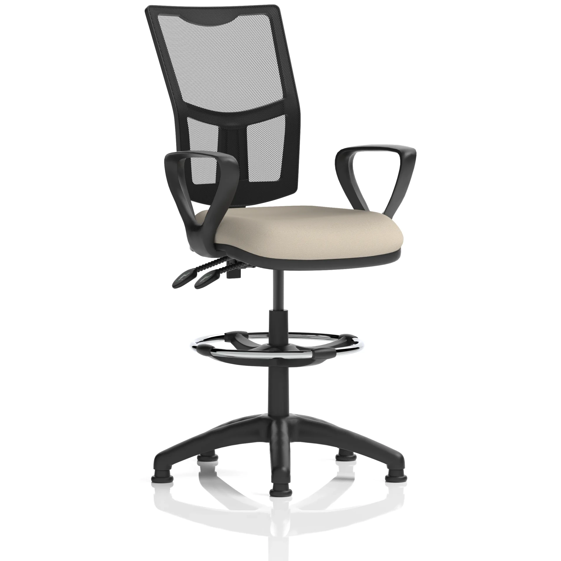 Eclipse Plus Medium Mesh Back Draughtsman Chair with Waterfall Seat