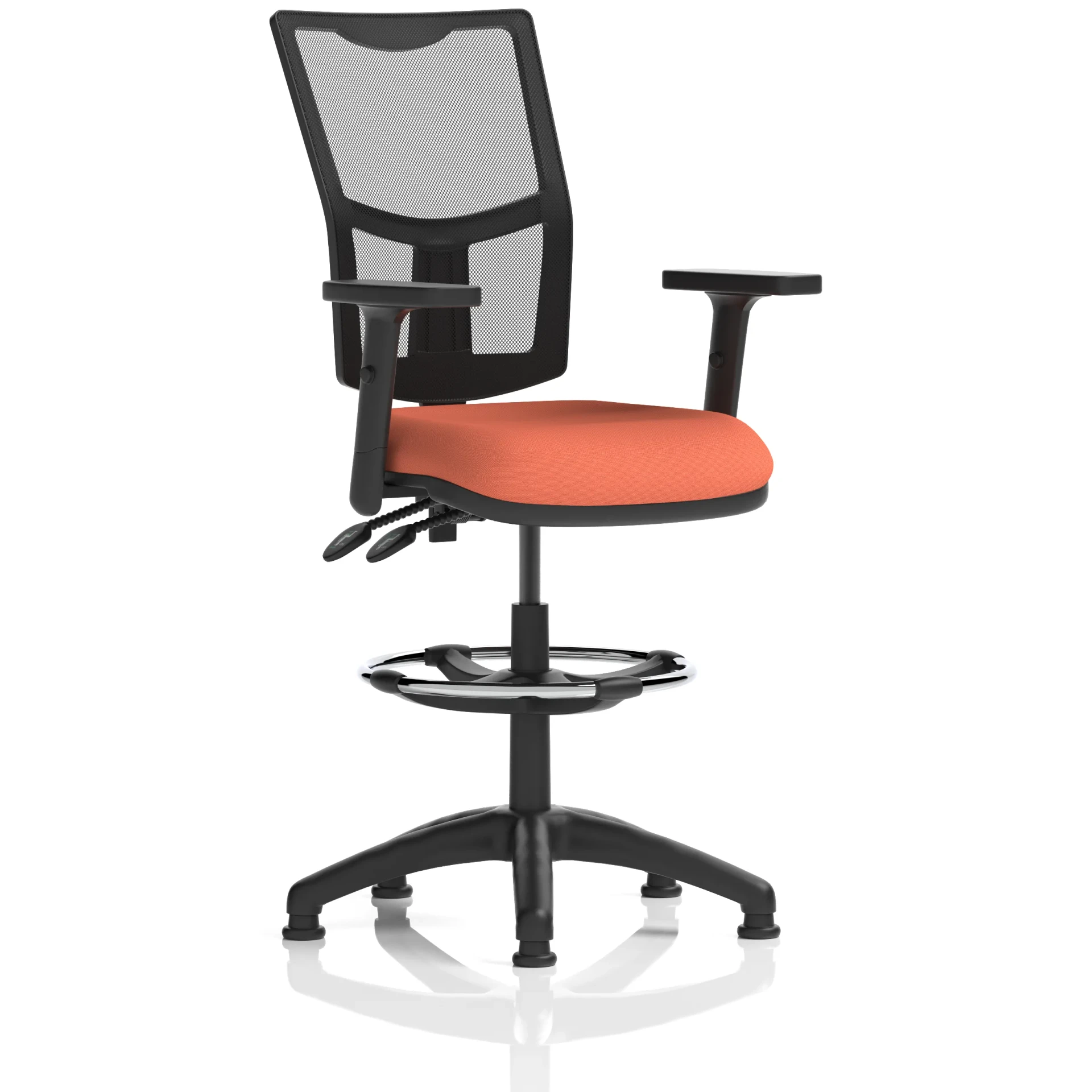 Eclipse Plus Medium Mesh Back Draughtsman Chair with Waterfall Seat