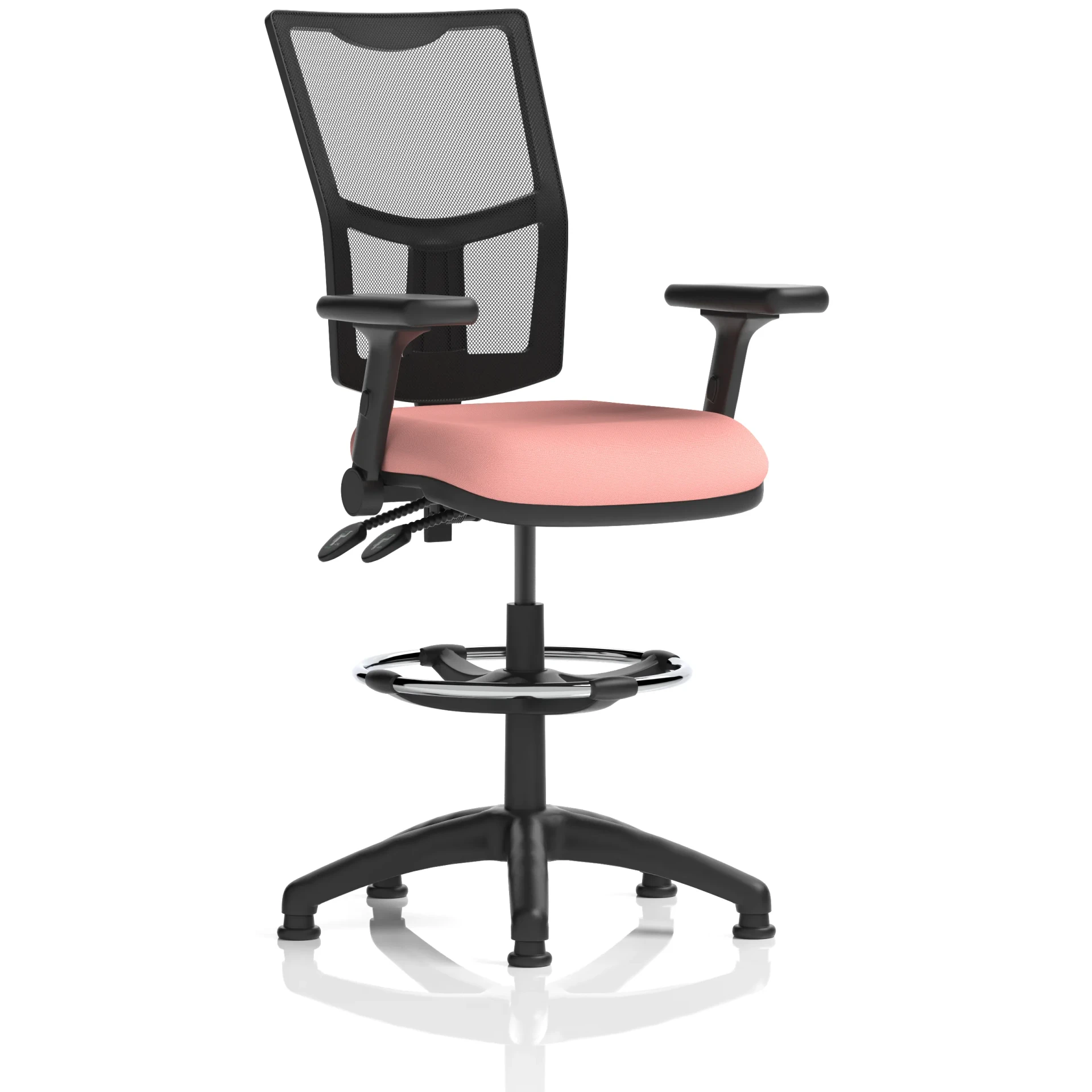Eclipse Plus Medium Mesh Back Draughtsman Chair with Waterfall Seat