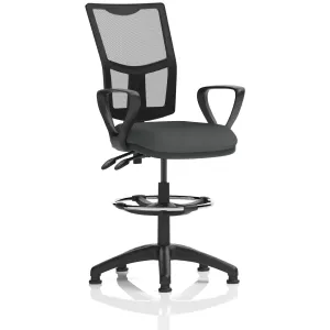 Eclipse Plus Medium Mesh Back Draughtsman Chair with Waterfall Seat