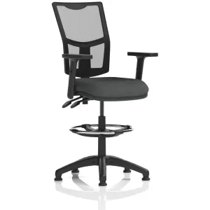 Eclipse Plus Medium Mesh Back Draughtsman Chair with Waterfall Seat
