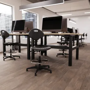 Malaga Polyurethane Medium Back Hi Rise Draughtsman Task Operator Office Chair