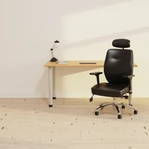 Domino High Back Black Ergonomic Posture Chair with Arms and Headrest