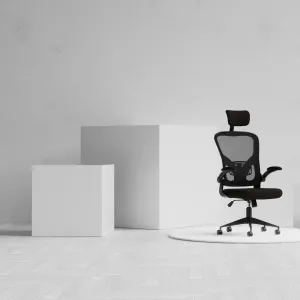 Ace Executive Mesh Chair With Folding Arms