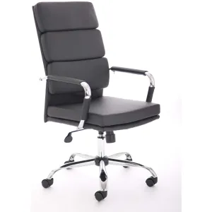 Advocate Medium Back Bonded Leather Executive Office Chair with Arms