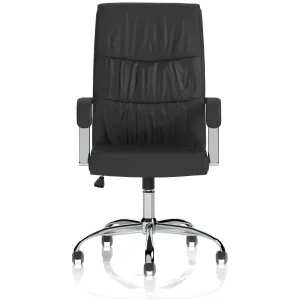Carter High Back Black Leather Executive Office Chair with Arms