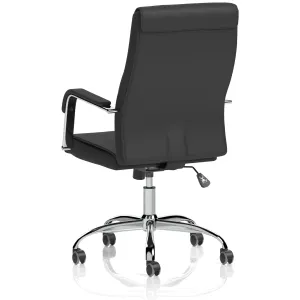 Carter High Back Black Leather Executive Office Chair with Arms
