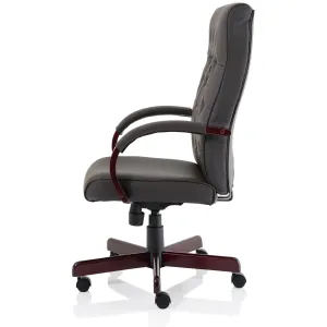 Chesterfield Button Tufted High Back Leather Executive Office Chair