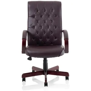Chesterfield Button Tufted High Back Leather Executive Office Chair
