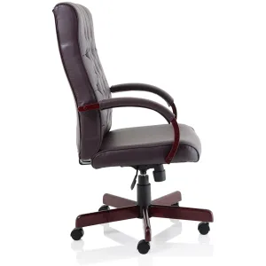 Chesterfield Button Tufted High Back Leather Executive Office Chair