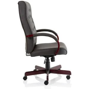 Chesterfield Button Tufted High Back Leather Executive Office Chair