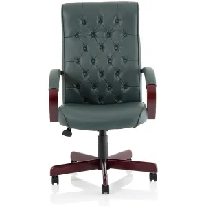Chesterfield Button Tufted High Back Leather Executive Office Chair