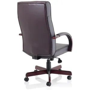 Chesterfield Button Tufted High Back Leather Executive Office Chair