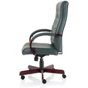 Chesterfield Button Tufted High Back Leather Executive Office Chair