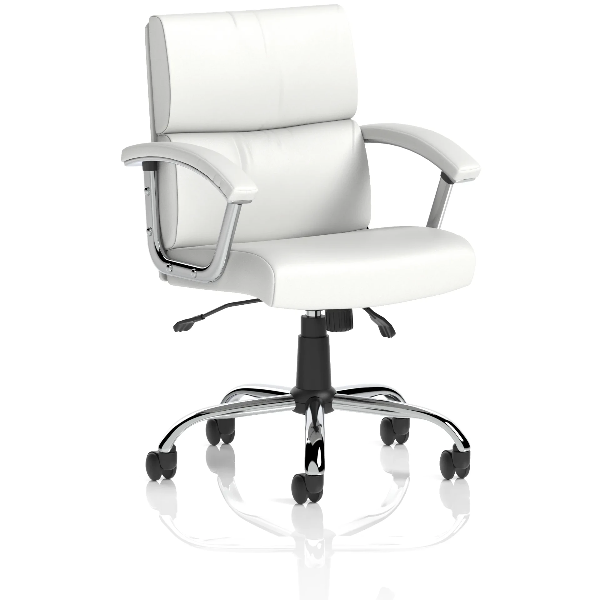 Desire Split Panel Leather Executive Office Chair in Black or White