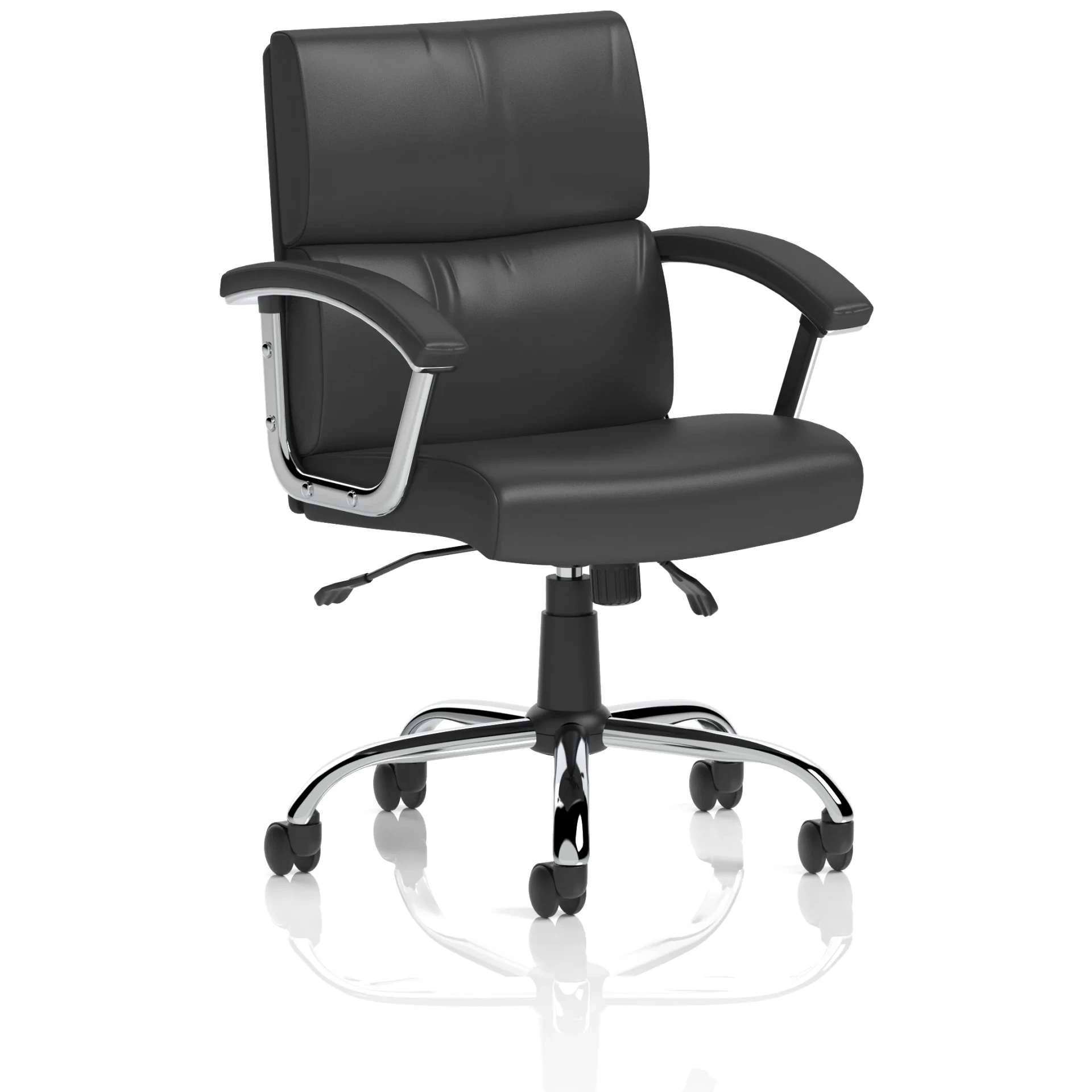 Desire Split Panel Leather Executive Office Chair in Black or White