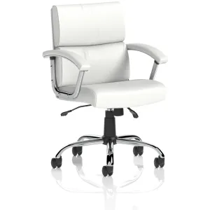 Desire Split Panel Leather Executive Office Chair in Black or White