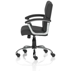 Desire Split Panel Leather Executive Office Chair in Black or White