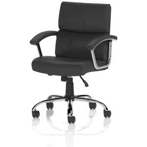Desire Split Panel Leather Executive Office Chair in Black or White