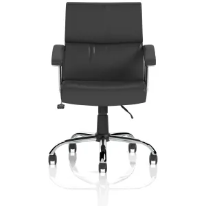 Desire Split Panel Leather Executive Office Chair in Black or White