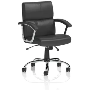 Desire Split Panel Leather Executive Office Chair in Black or White