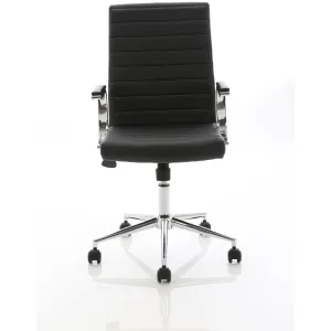 Ezra Medium Back Leather Executive Office Chair with Arms