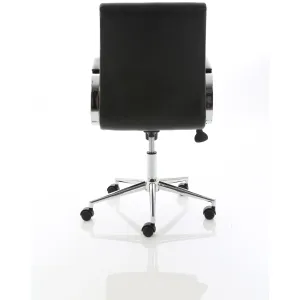 Ezra Medium Back Leather Executive Office Chair with Arms