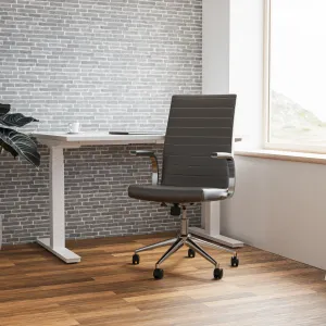 Ezra Medium Back Leather Executive Office Chair with Arms