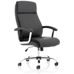 Hatley High Back Black Leather Executive Office Chair with Arms