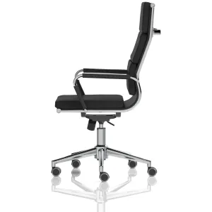 Hawkes High Back Black Leather Executive Office Chair with Arms