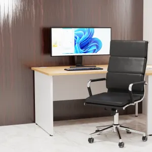 Hawkes High Back Black Leather Executive Office Chair with Arms
