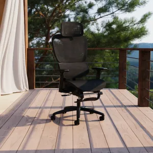 Horizon Executive Mesh Chair With Height Adjustable Arms and Footrest
