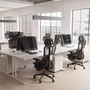 Horizon Executive Mesh Chair With Height Adjustable Arms and Footrest