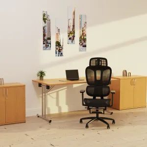 Horizon Executive Mesh Chair With Height Adjustable Arms and Footrest
