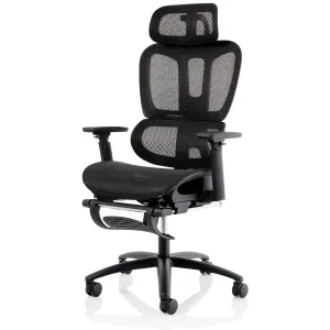 Horizon Executive Mesh Chair With Height Adjustable Arms and Footrest