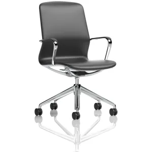 Lucia Medium Back Black Vegan Leather Executive Office Chair