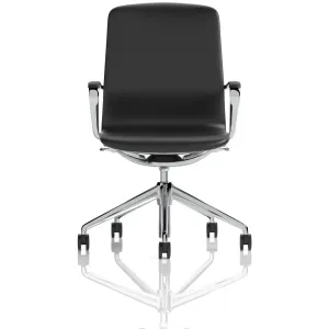 Lucia Medium Back Black Vegan Leather Executive Office Chair