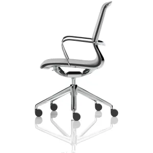 Lucia Medium Back Black Vegan Leather Executive Office Chair